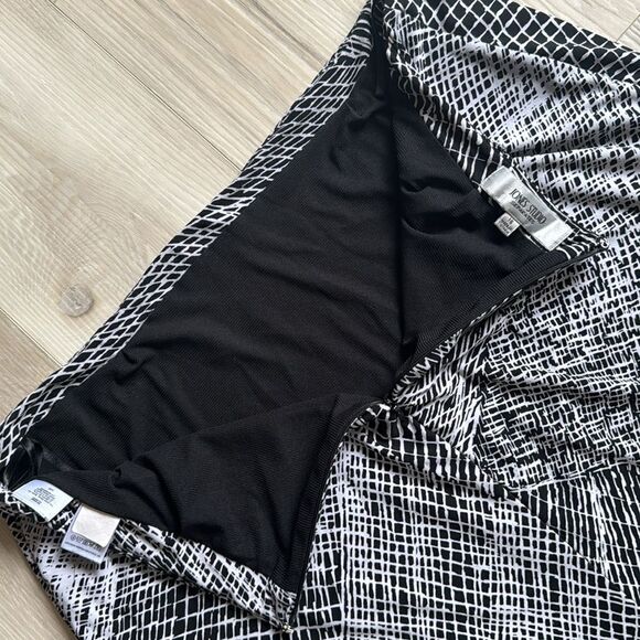 Jones Studio Separates Black & White Zip Up Skirt Size 16 - Picture 7 of 7